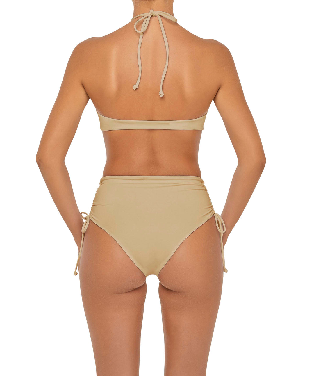 BSWS-B89 High Waisted Side Tunneled Bikini Bottom