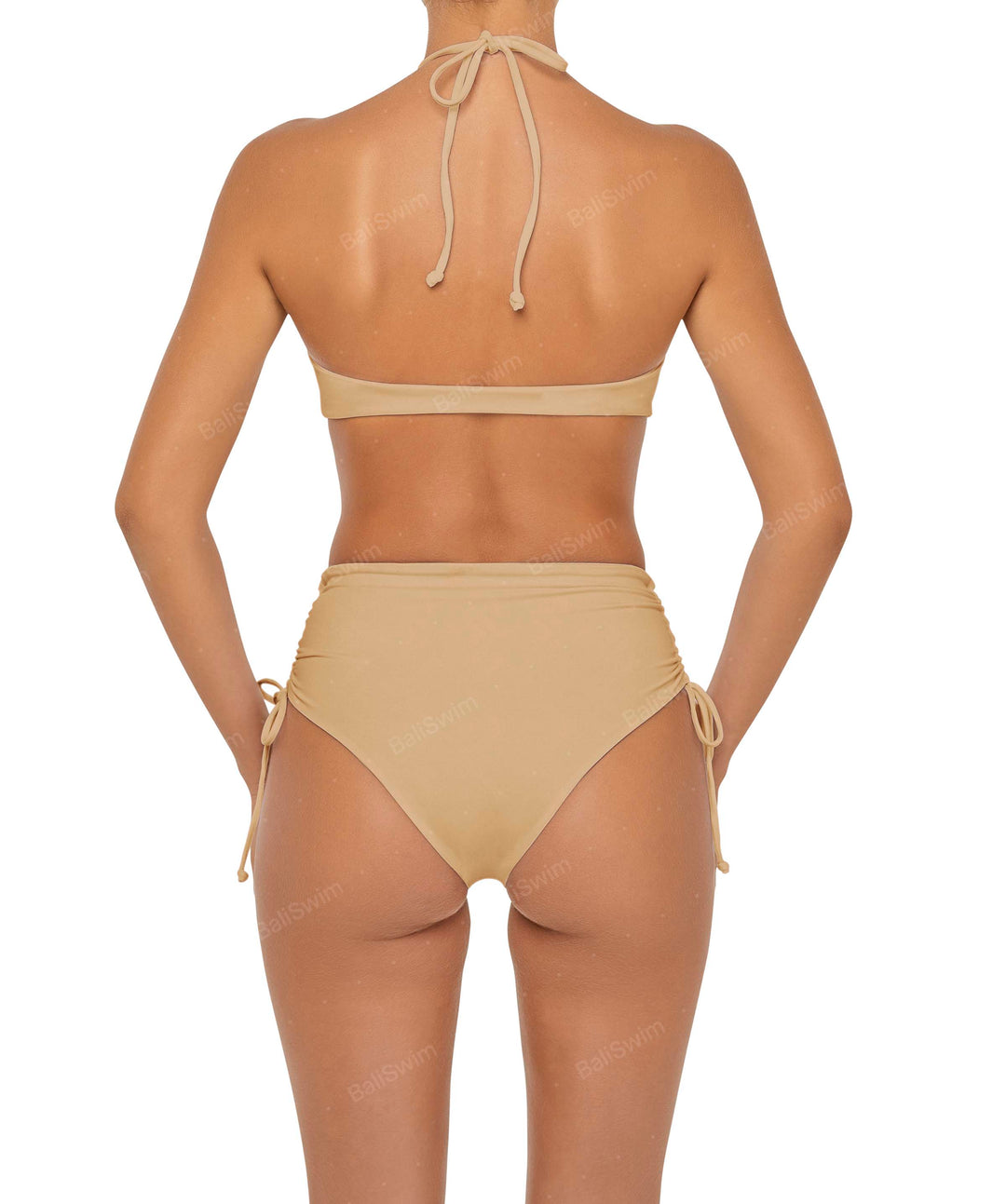 BSWS-B89 High Waisted Side Tunneled Bikini Bottom