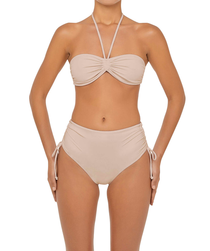 BSWS-B89 High Waisted Side Tunneled Bikini Bottom