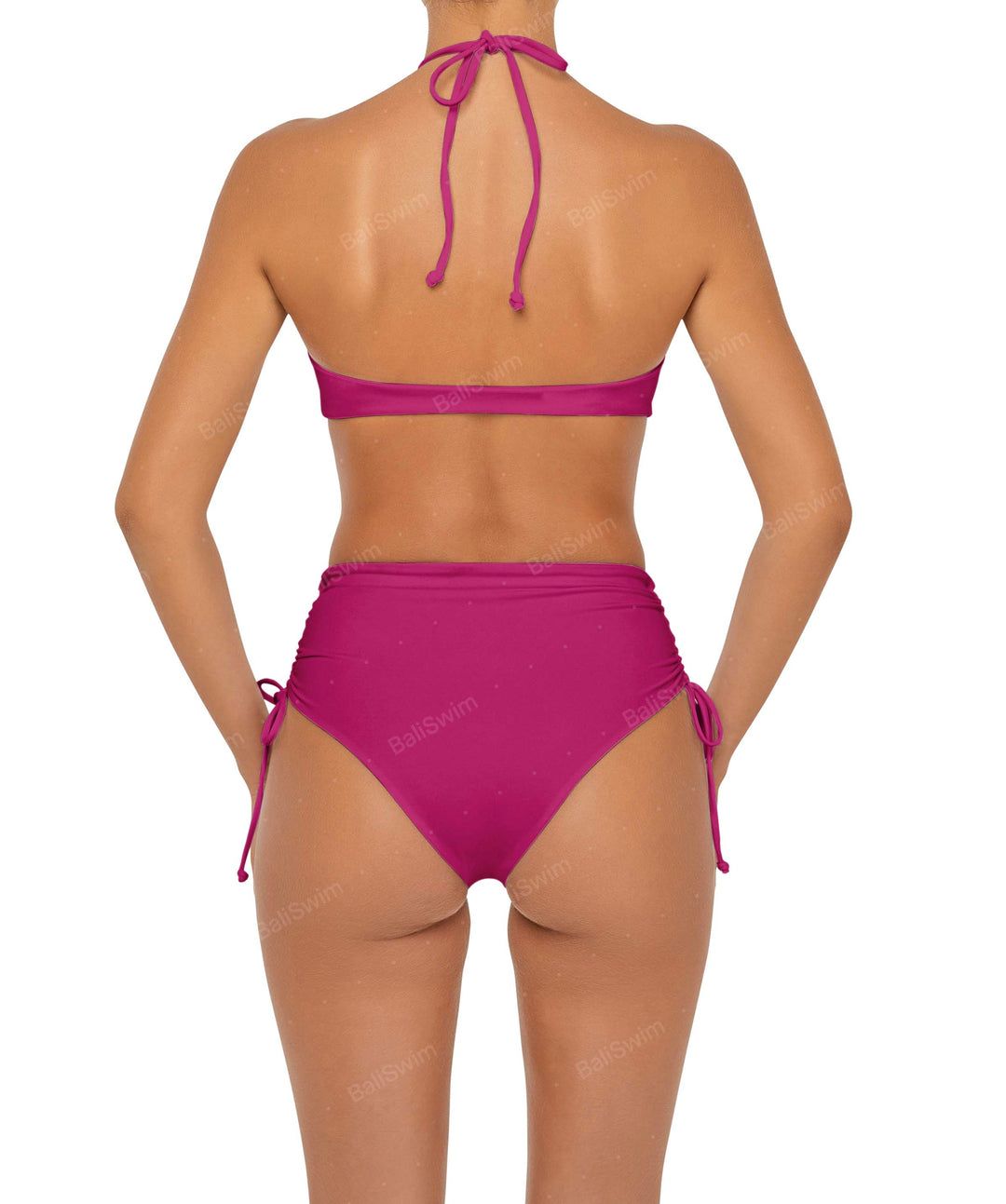 BSWS-B89 High Waisted Side Tunneled Bikini Bottom