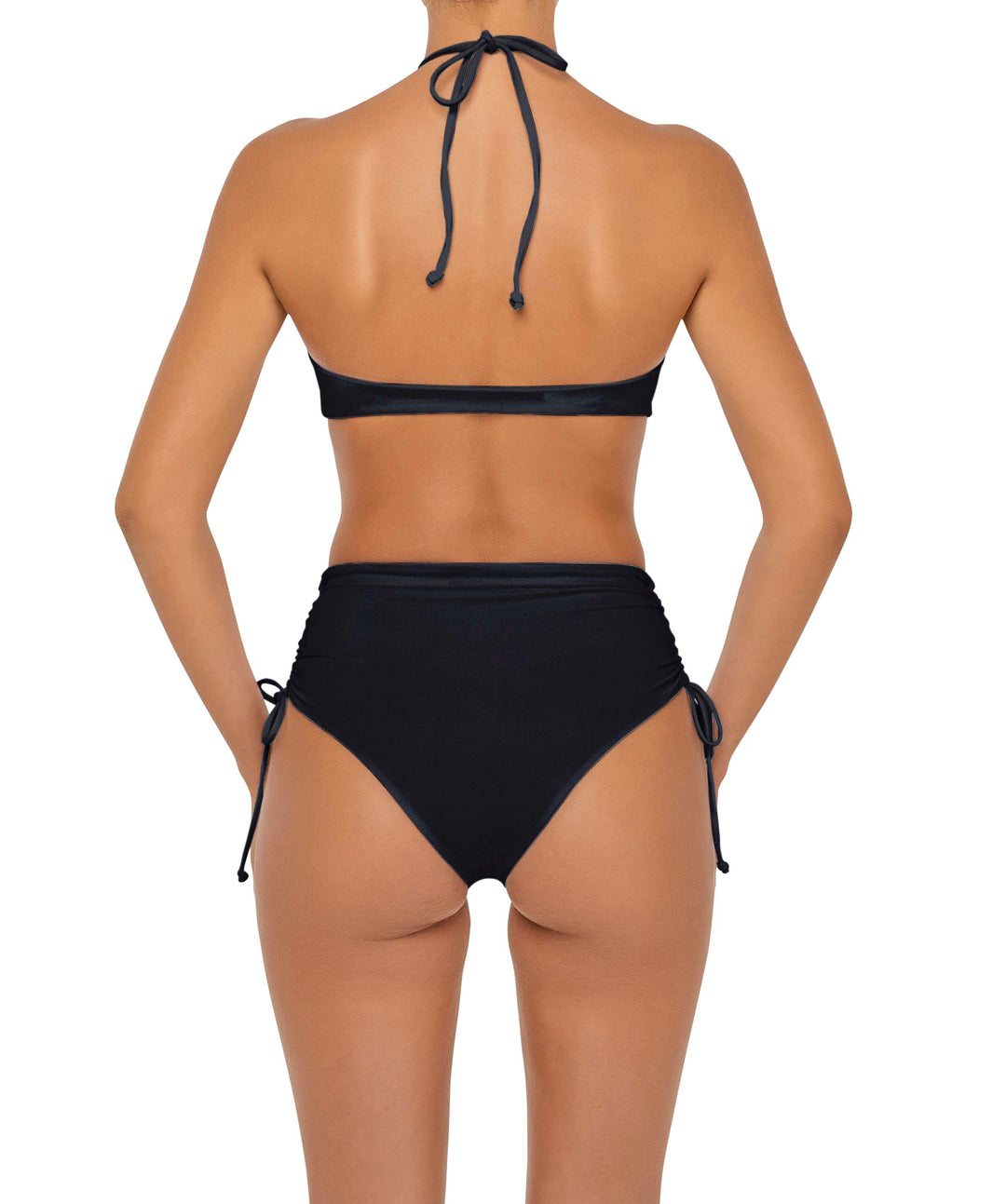 BSWS-B89 High Waisted Side Tunneled Bikini Bottom