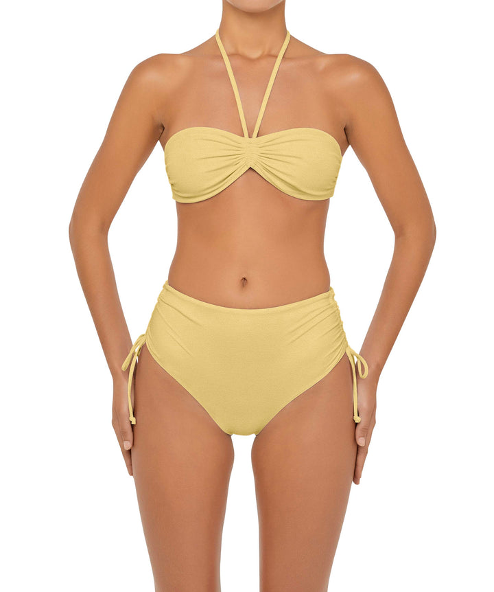 BSWS-B89 High Waisted Side Tunneled Bikini Bottom
