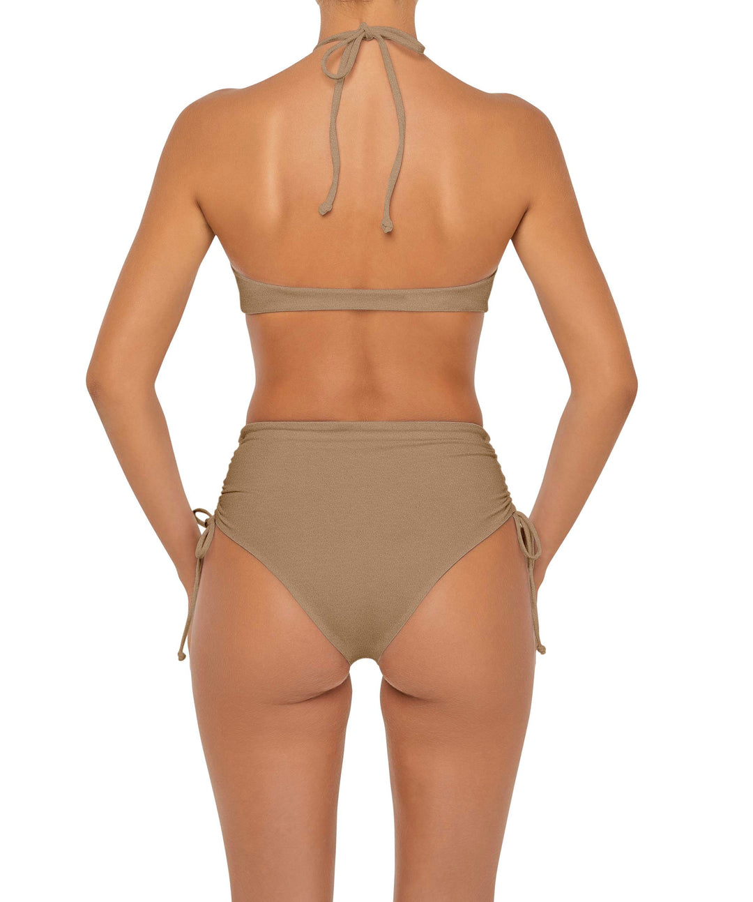 BSWS-B89 High Waisted Side Tunneled Bikini Bottom
