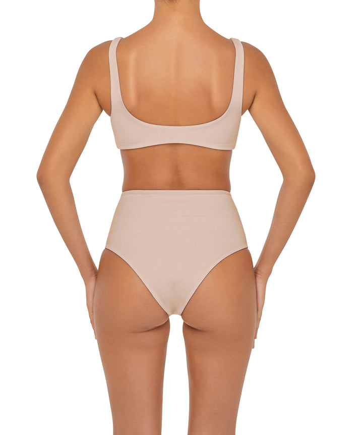 BSWS-B90 High Waisted Waist Belted O'Ring Bikini Bottom