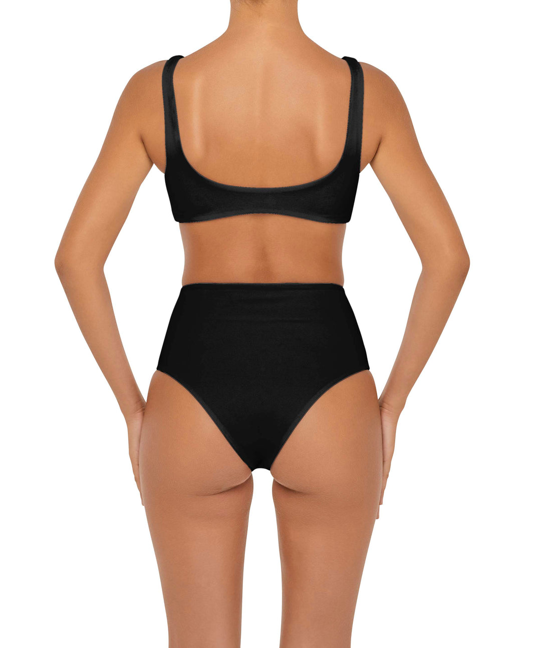 BSWS-B90 High Waisted Waist Belted O'Ring Bikini Bottom