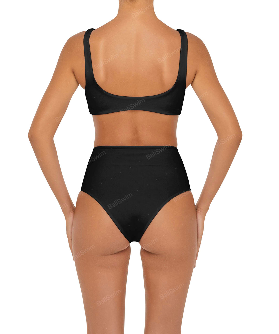 BSWS-B90 High Waisted Waist Belted O'Ring Bikini Bottom
