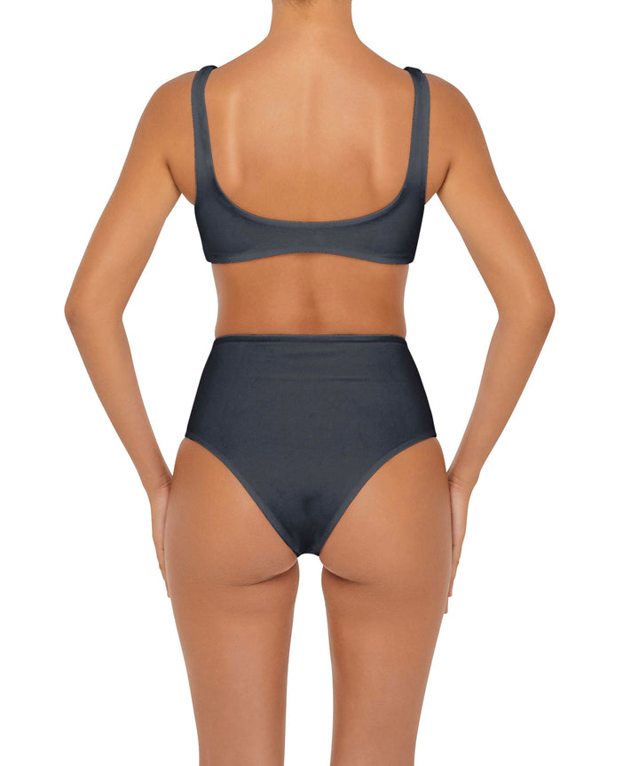 BSWS-B90 High Waisted Waist Belted O'Ring Bikini Bottom