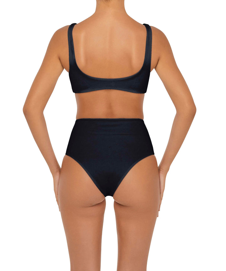 BSWS-B90 High Waisted Waist Belted O'Ring Bikini Bottom