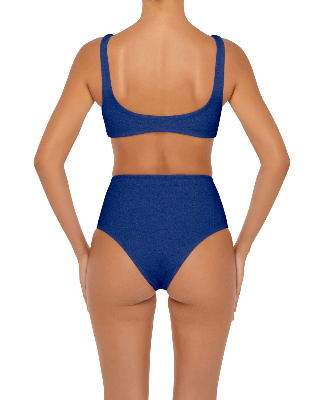 BSWS-B90 High Waisted Waist Belted O'Ring Bikini Bottom