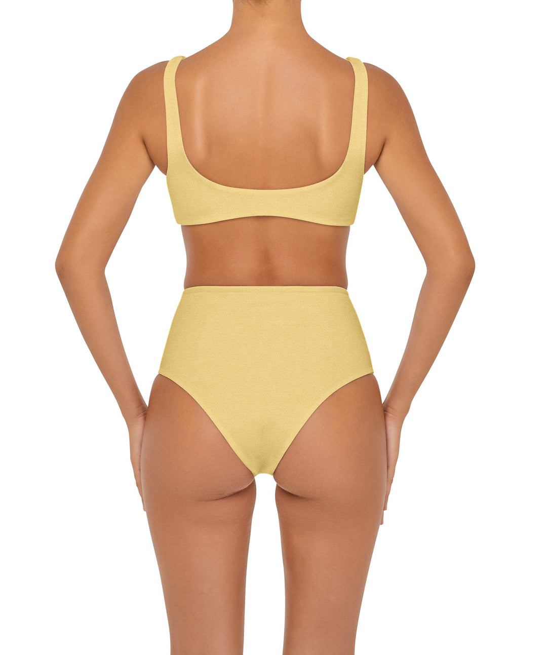 BSWS-B90 High Waisted Waist Belted O'Ring Bikini Bottom