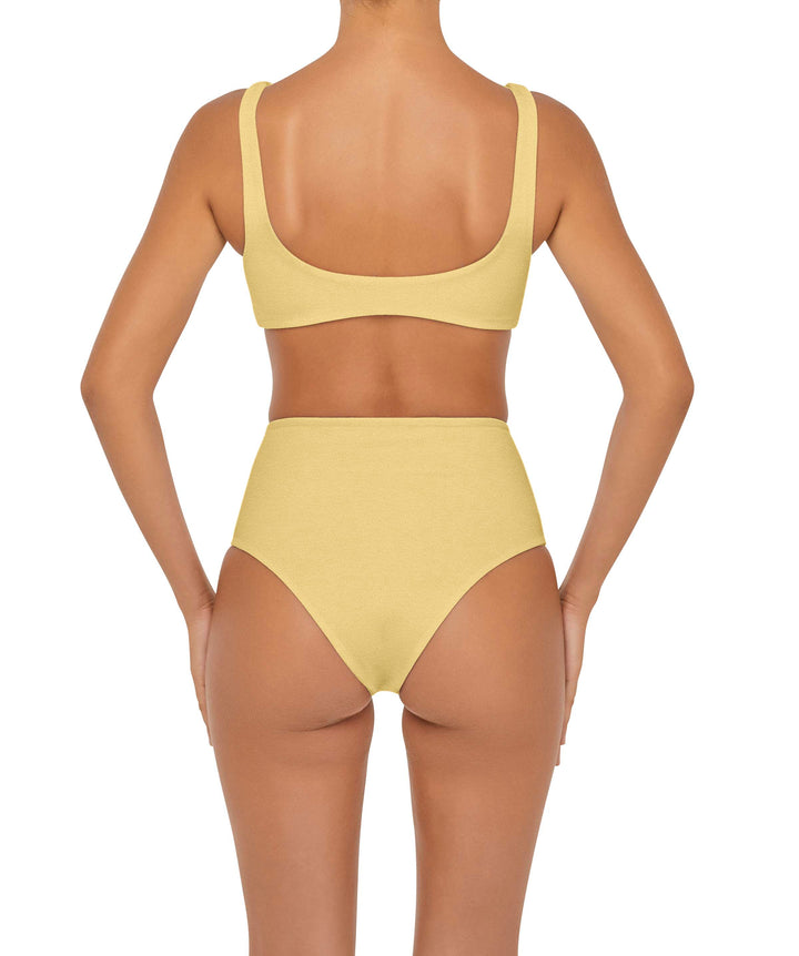 BSWS-B90 High Waisted Waist Belted O'Ring Bikini Bottom
