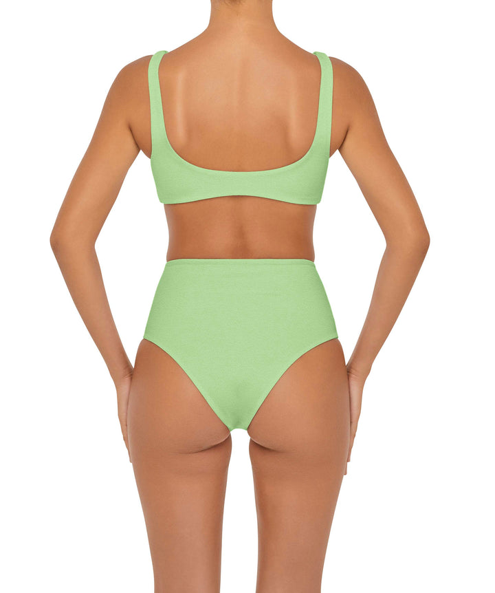 BSWS-B90 High Waisted Waist Belted O'Ring Bikini Bottom