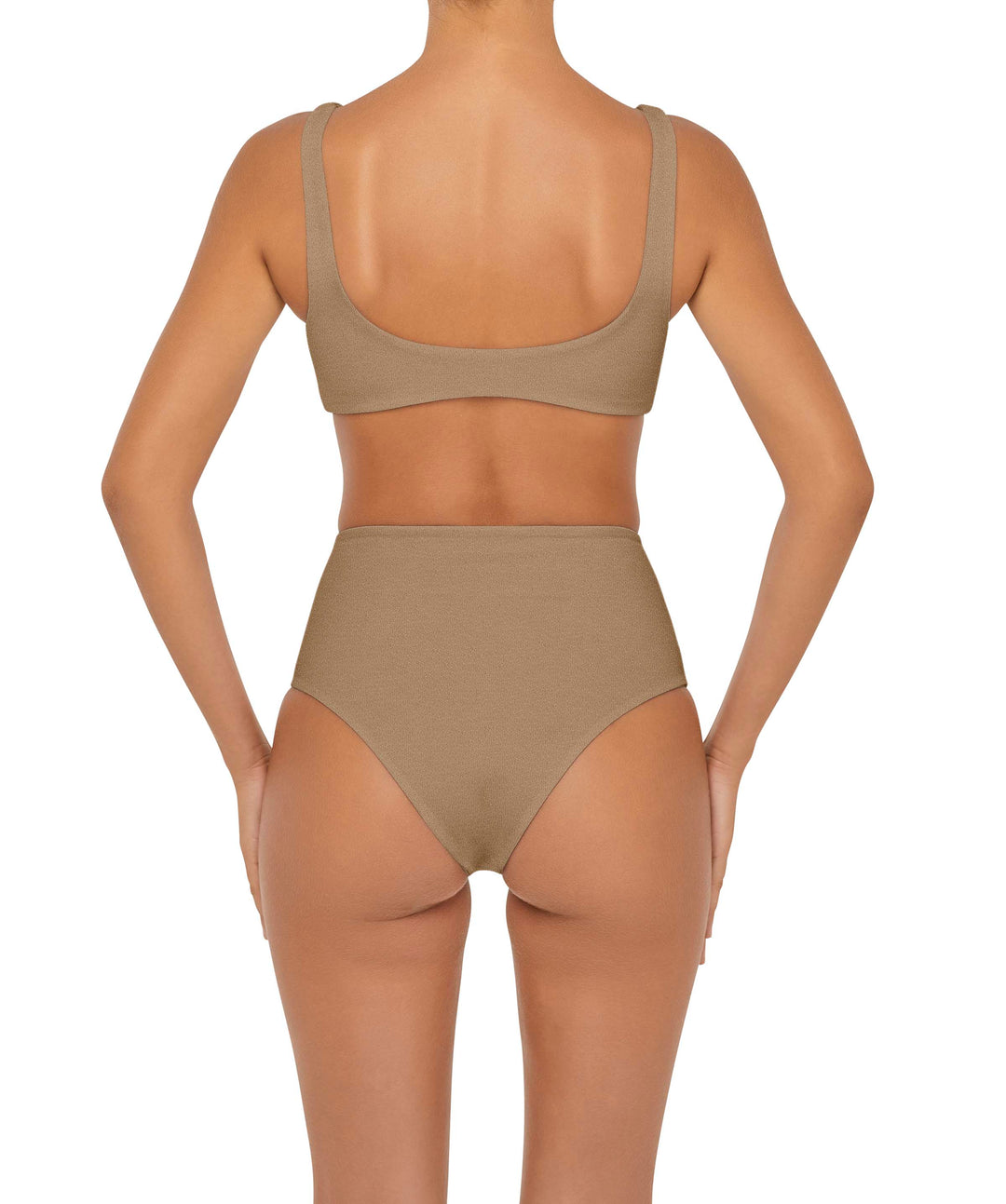 BSWS-B90 High Waisted Waist Belted O'Ring Bikini Bottom