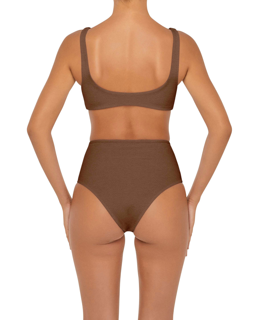 BSWS-B90 High Waisted Waist Belted O'Ring Bikini Bottom