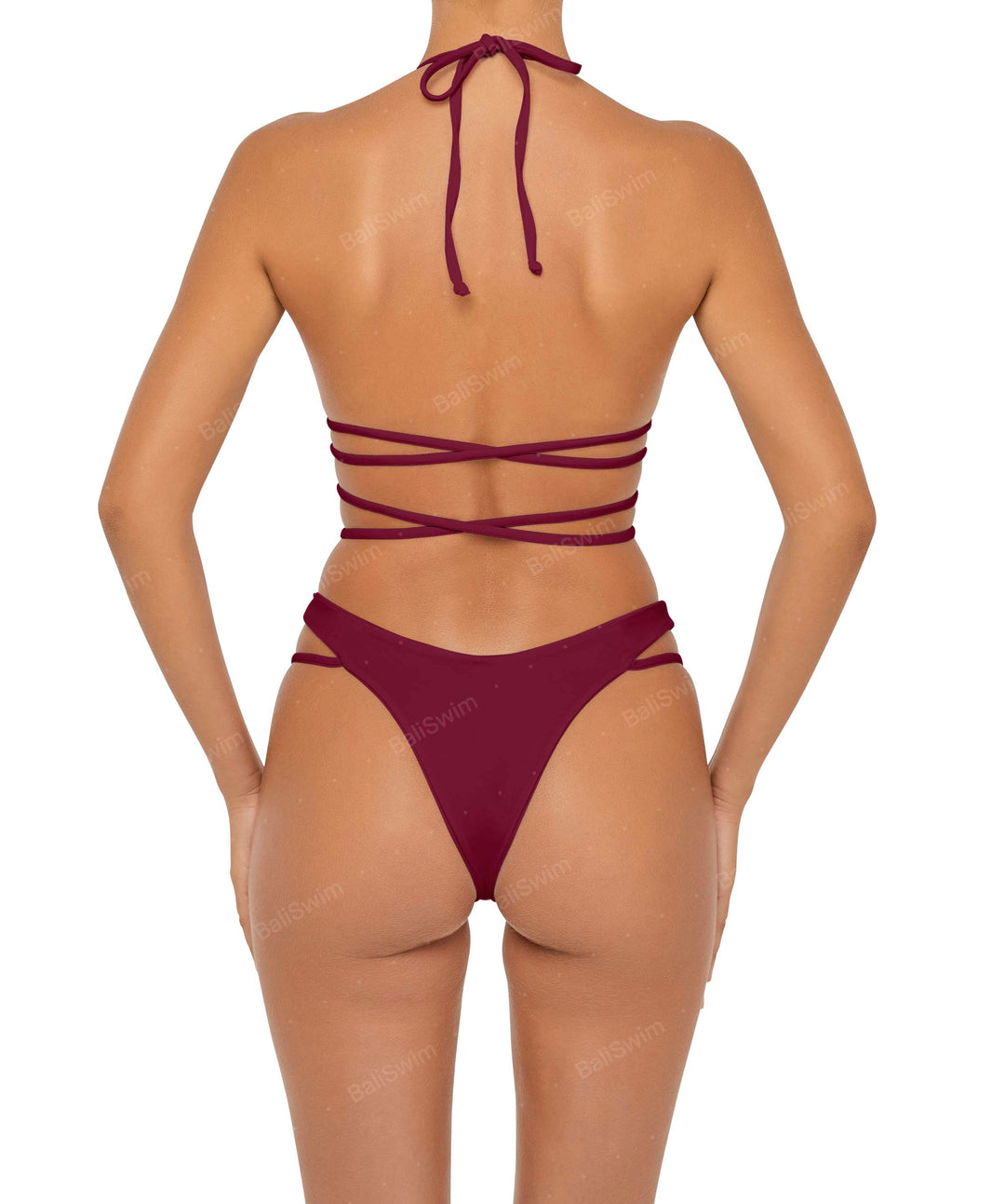BSWS-B91 V-Waisted Double Strap Bikini Bottom