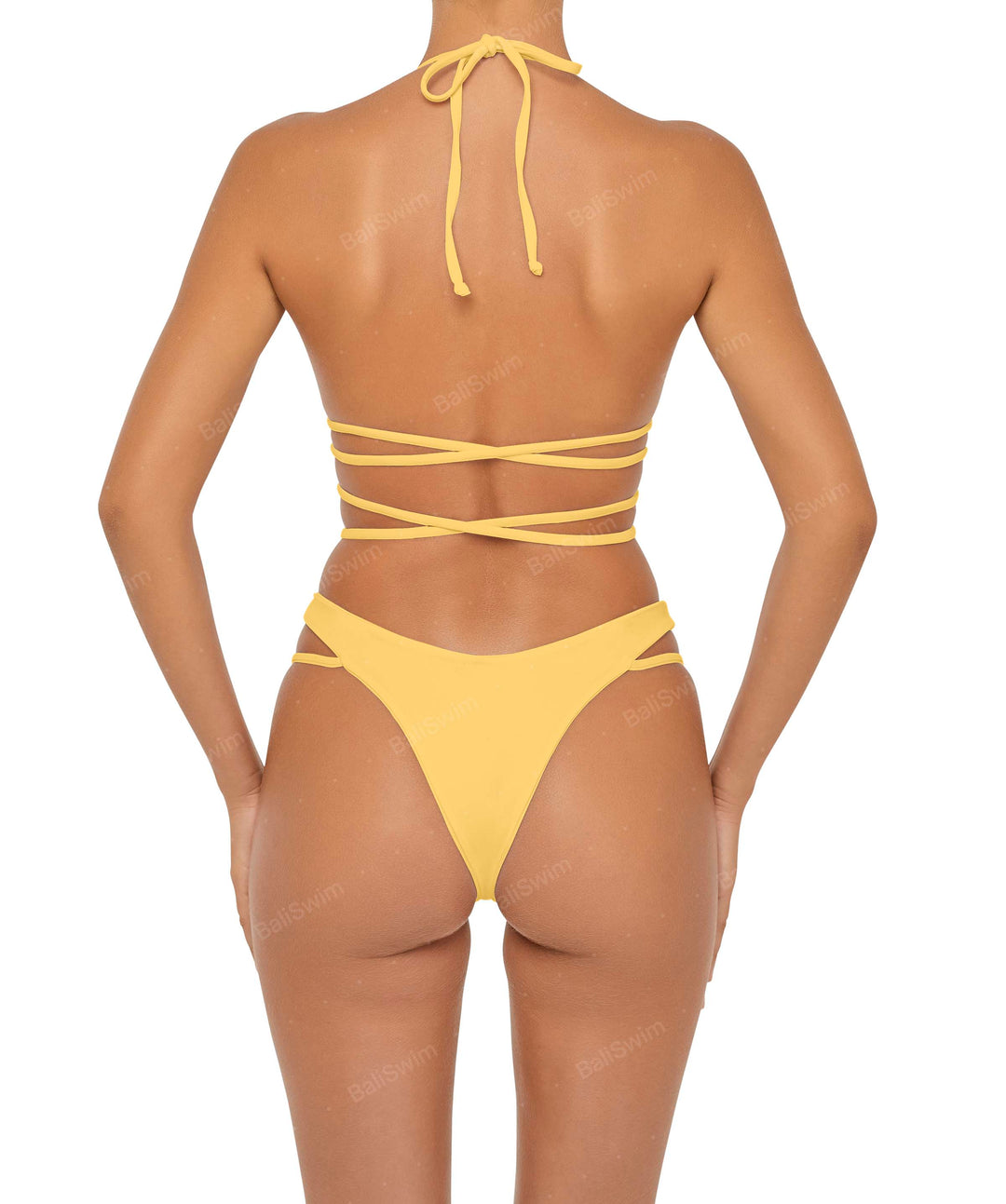 BSWS-B91 V-Waisted Double Strap Bikini Bottom