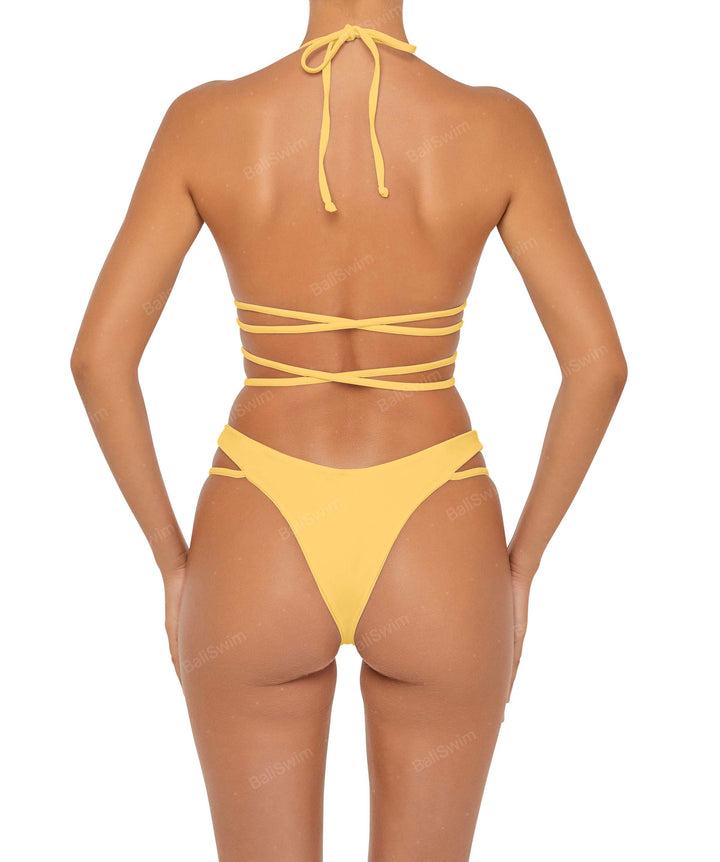 BSWS-B91 V-Waisted Double Strap Bikini Bottom