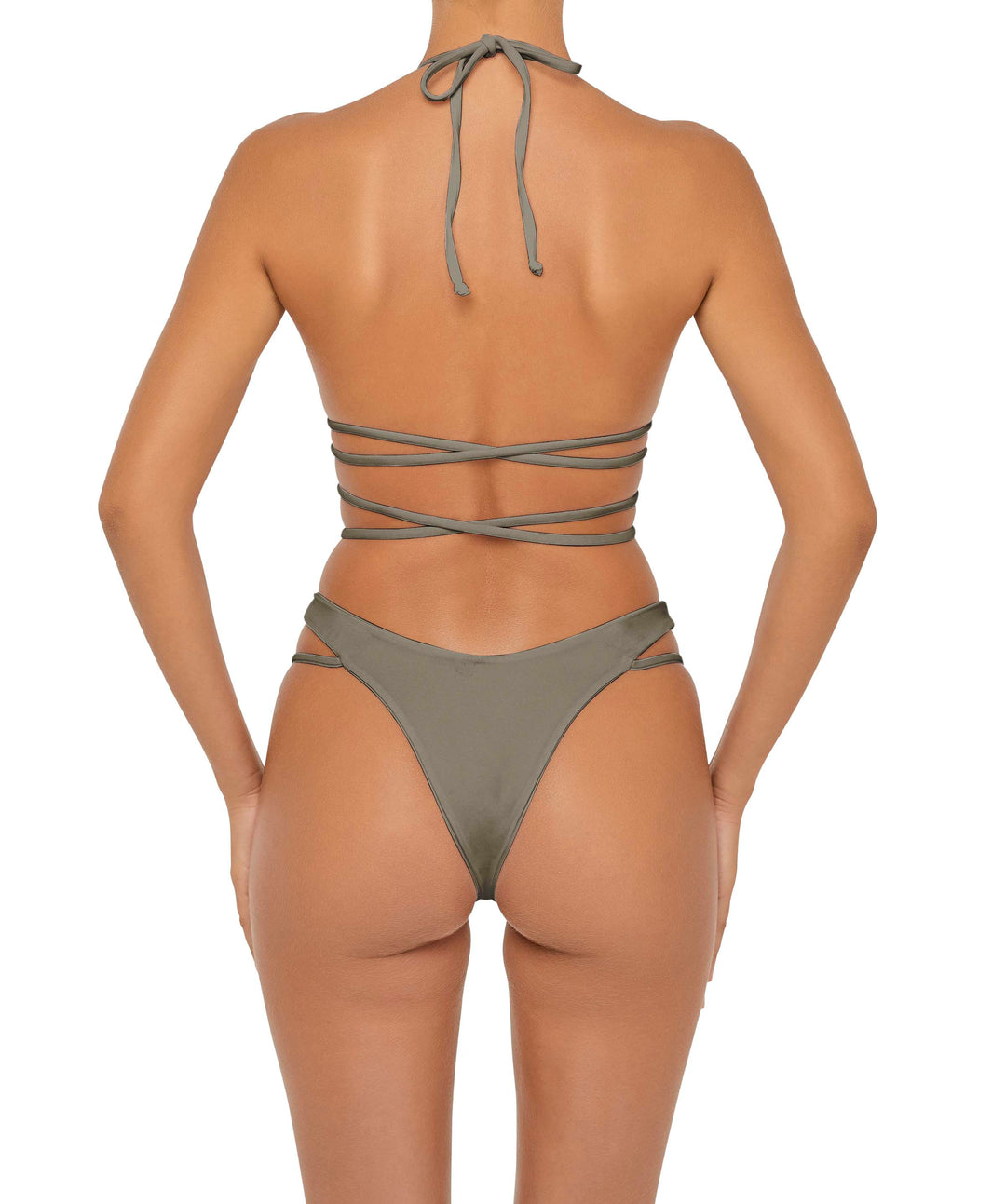 BSWS-T91 Wrap Around Straps Halter Bikini Top