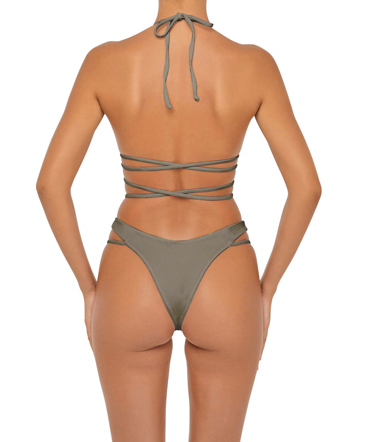 BSWS-T91 Wrap Around Straps Halter Bikini Top