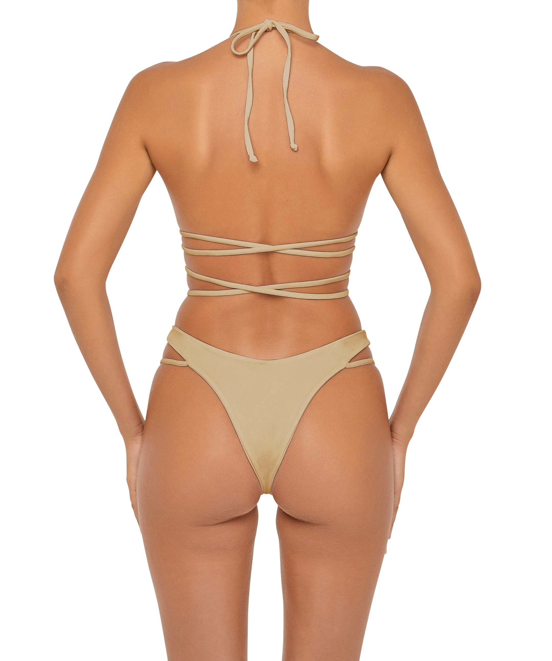 BSWS-T91 Wrap Around Straps Halter Bikini Top