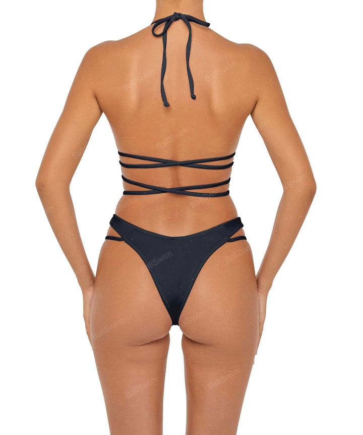 BSWS-B91 V-Waisted Double Strap Bikini Bottom