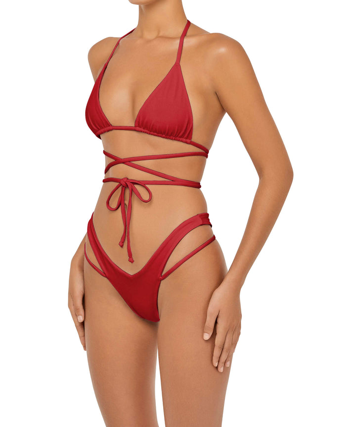 BSWS-B91 V-Waisted Double Strap Bikini Bottom