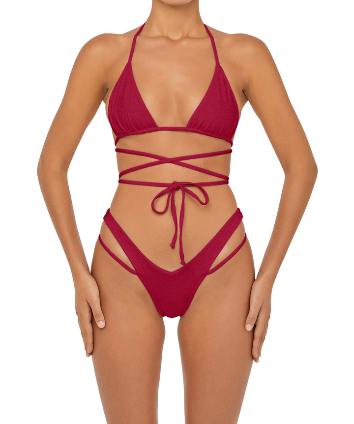 BSWS-T91 Wrap Around Straps Halter Bikini Top