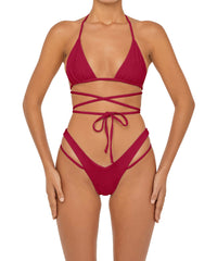 BSWS-B91 V-Waisted Double Strap Bikini Bottom