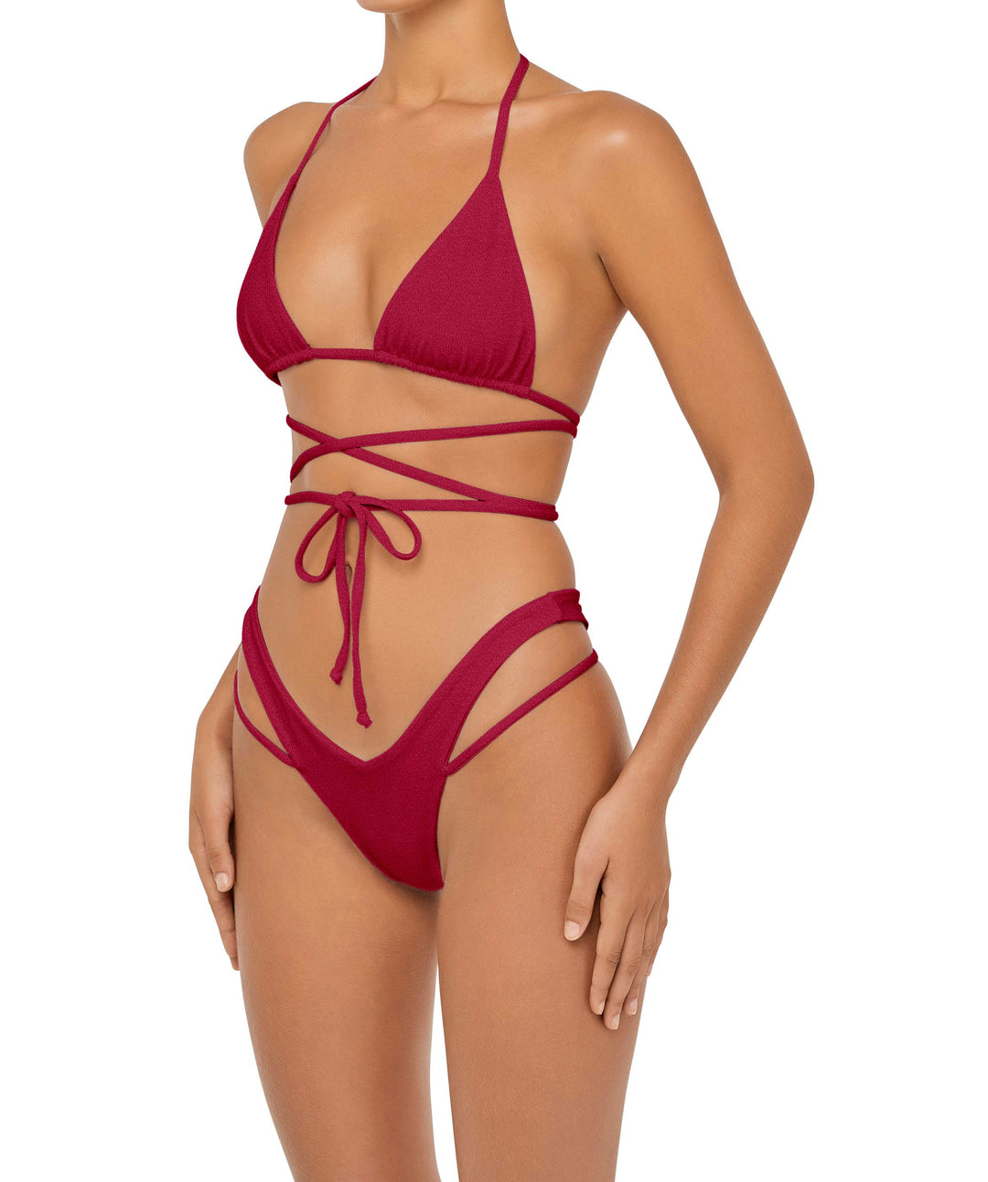 BSWS-B91 V-Waisted Double Strap Bikini Bottom