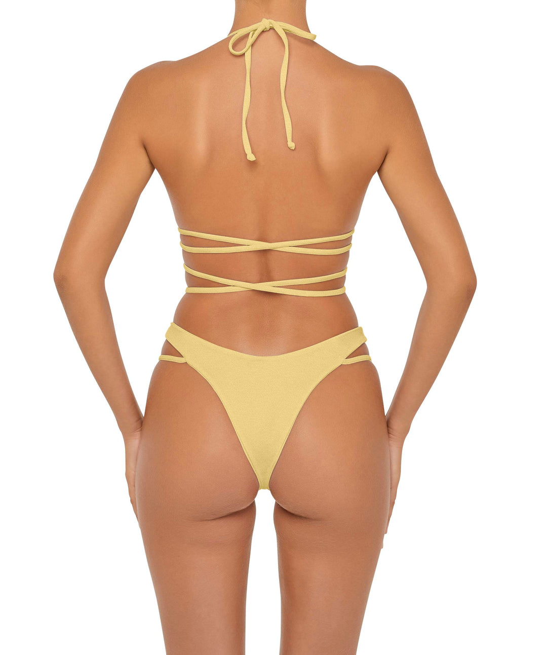 BSWS-T91 Wrap Around Straps Halter Bikini Top