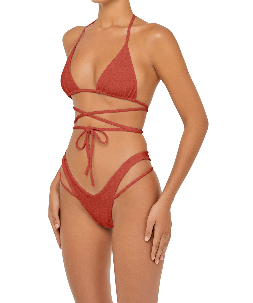 BSWS-B91 V-Waisted Double Strap Bikini Bottom