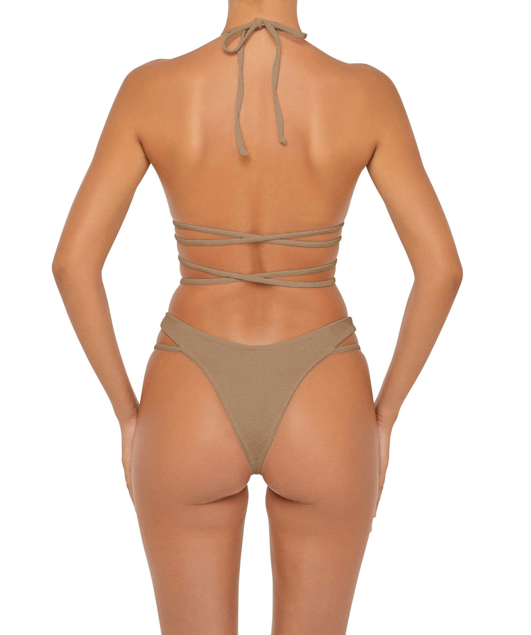 BSWS-T91 Wrap Around Straps Halter Bikini Top
