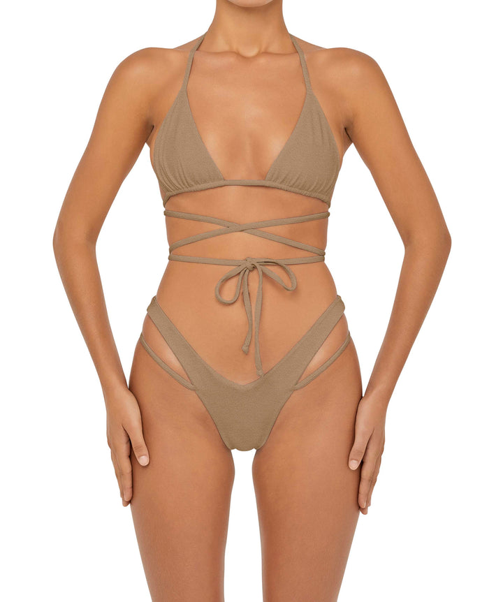 BSWS-T91 Wrap Around Straps Halter Bikini Top