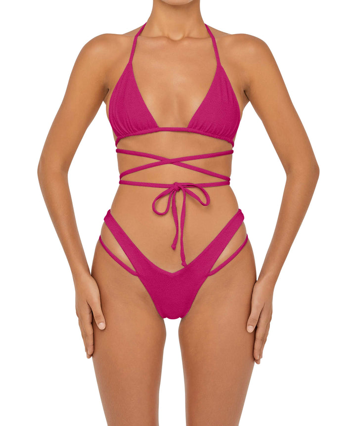 BSWS-T91 Wrap Around Straps Halter Bikini Top
