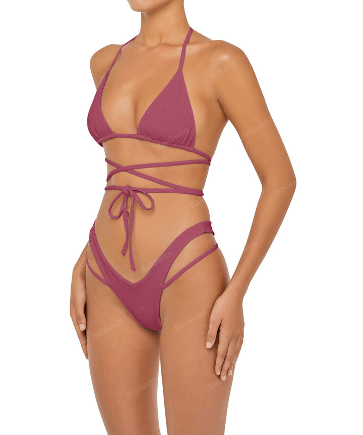 BSWS-B91 V-Waisted Double Strap Bikini Bottom