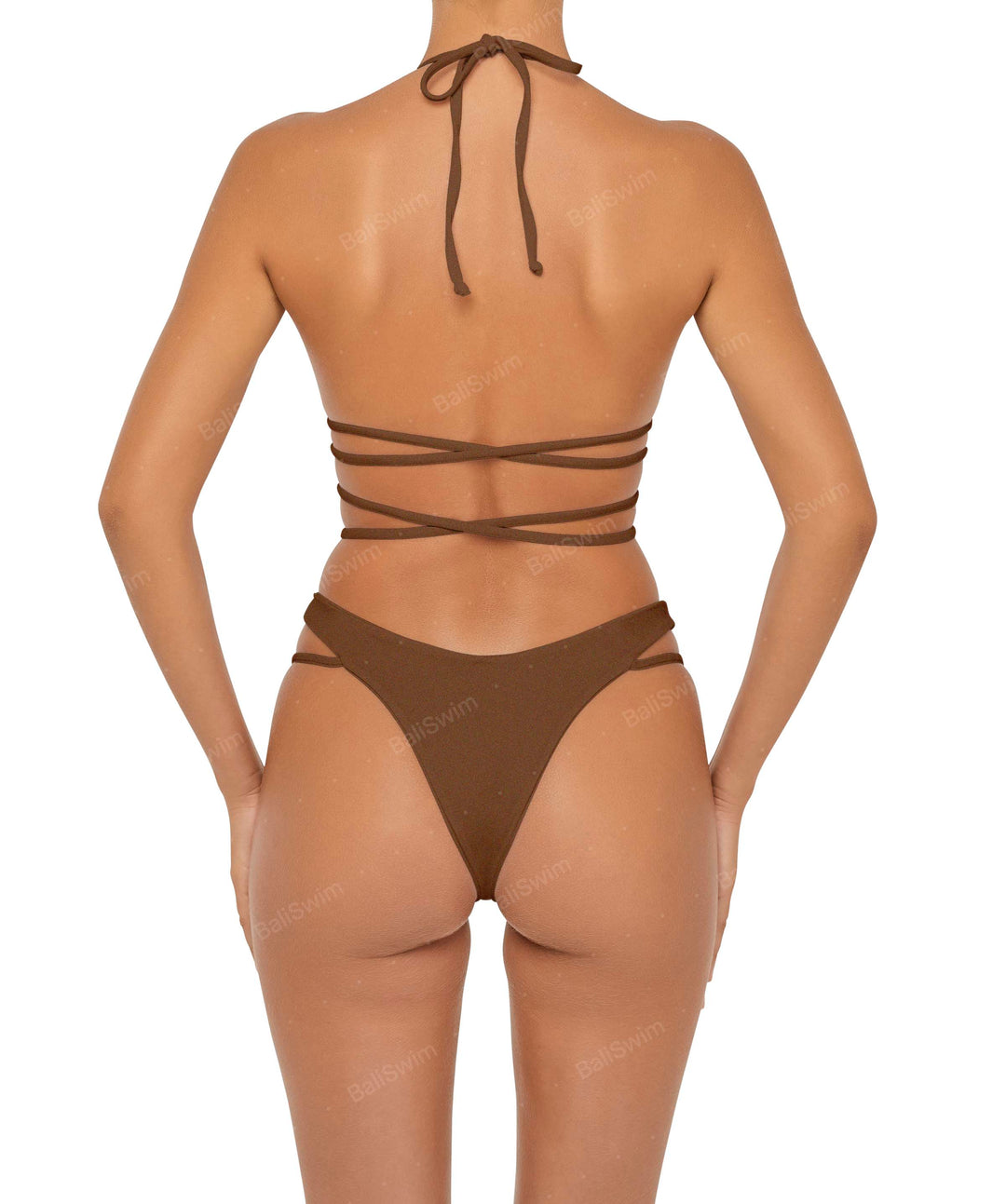 BSWS-T91 Wrap Around Straps Halter Bikini Top