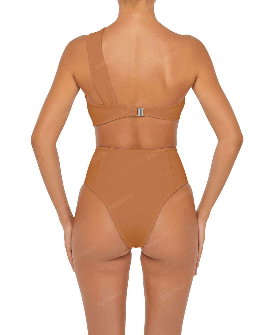 BSWS-T92 Ruched One Shoulder Bikini Top