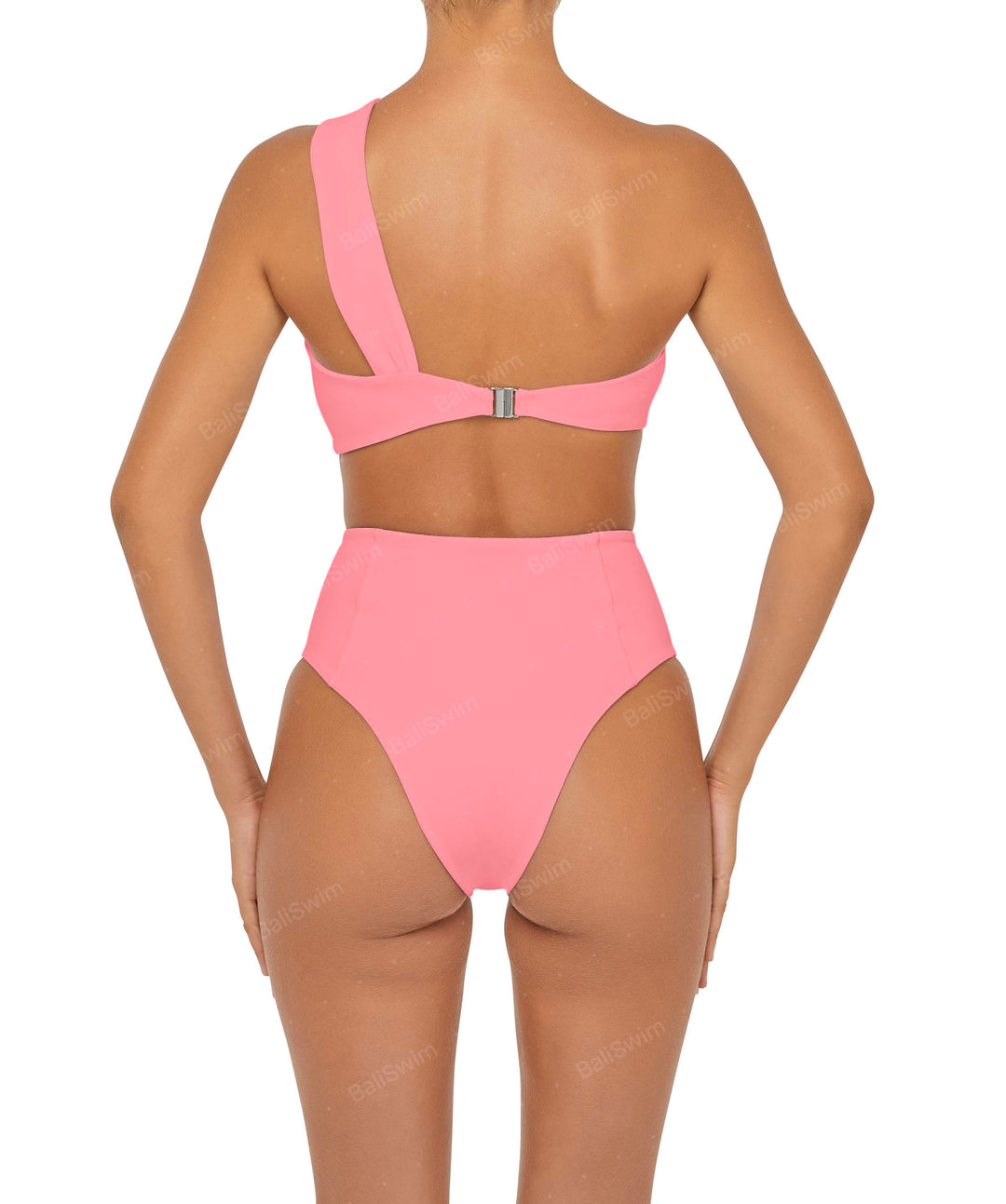 BSWS-T92 Ruched One Shoulder Bikini Top