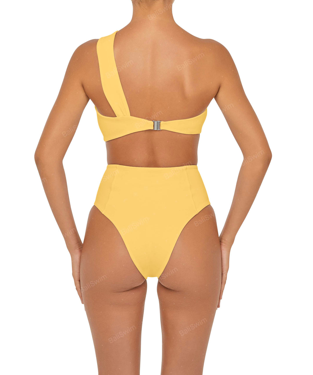 BSWS-T92 Ruched One Shoulder Bikini Top