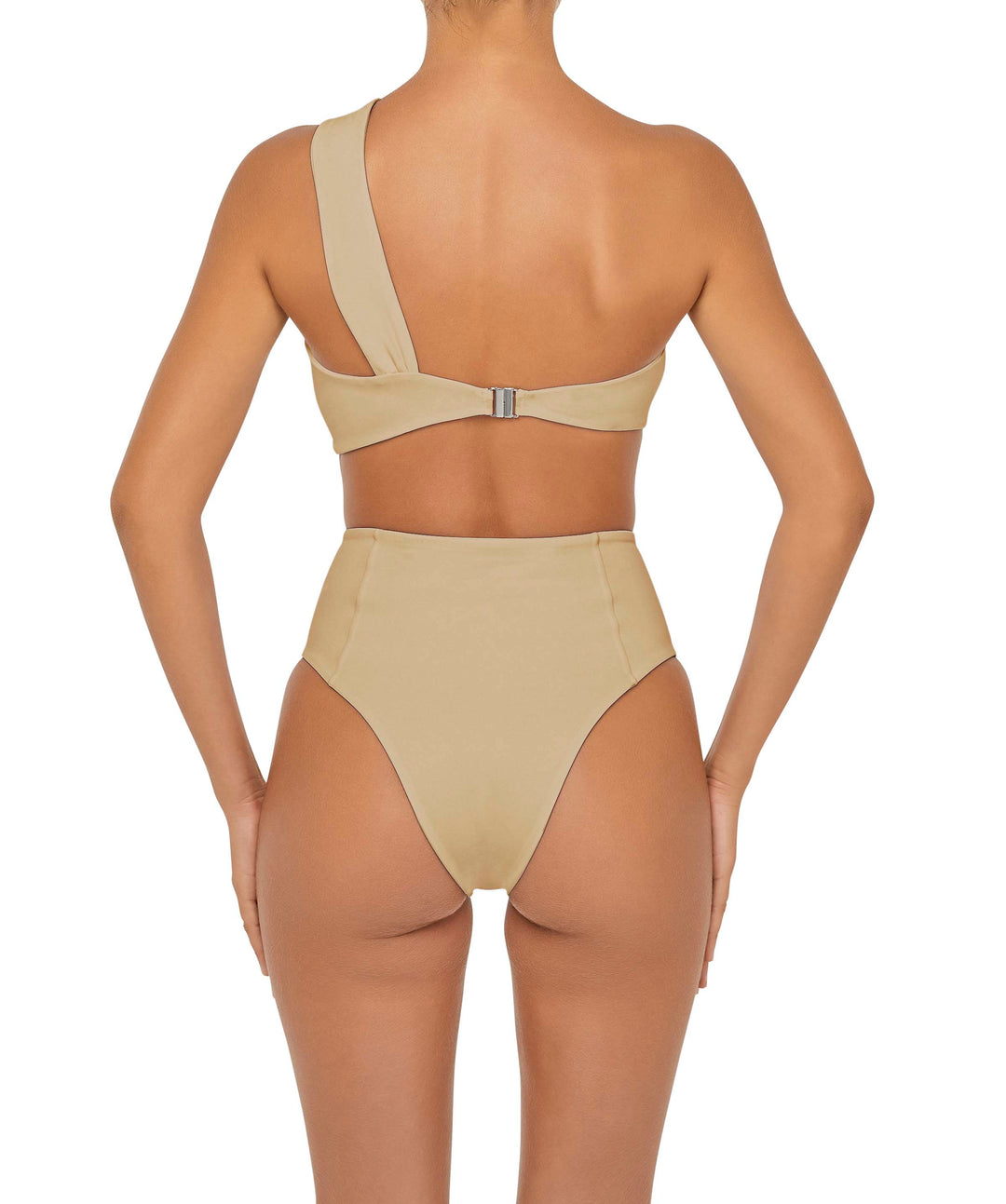 BSWS-T92 Ruched One Shoulder Bikini Top