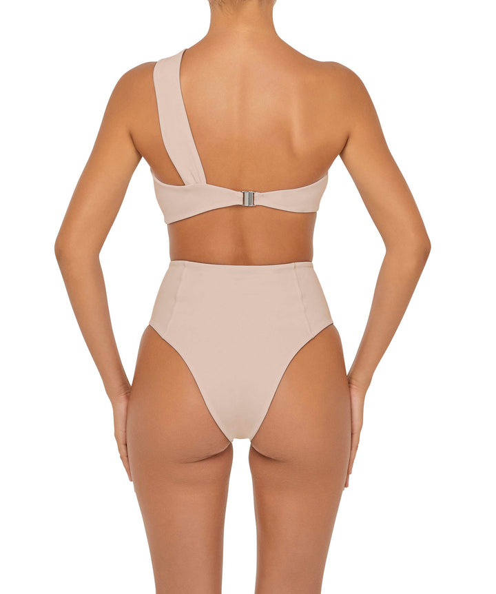 BSWS-T92 Ruched One Shoulder Bikini Top