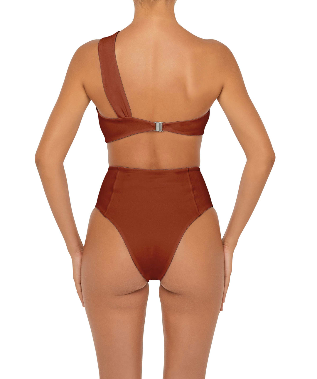 BSWS-T92 Ruched One Shoulder Bikini Top