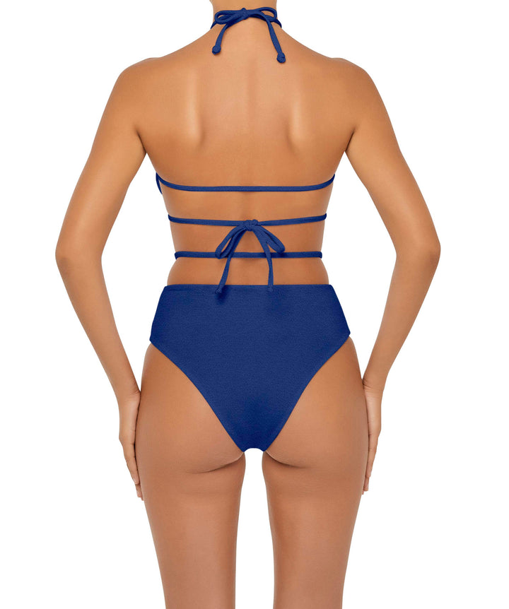 BSWS-B93 High Waisted Strap Cutout Bikini Bottom