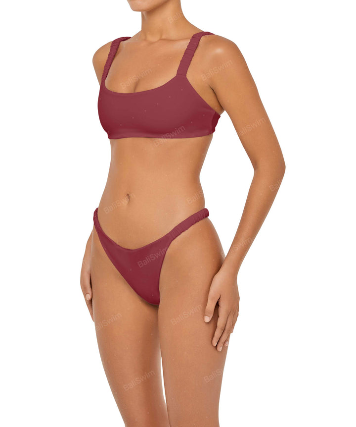 BSWS-B94 Gathered Strap Bikini Bottom