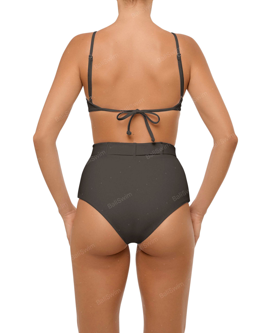 BSWS-B98 Belted High Rise Bikini Bottom