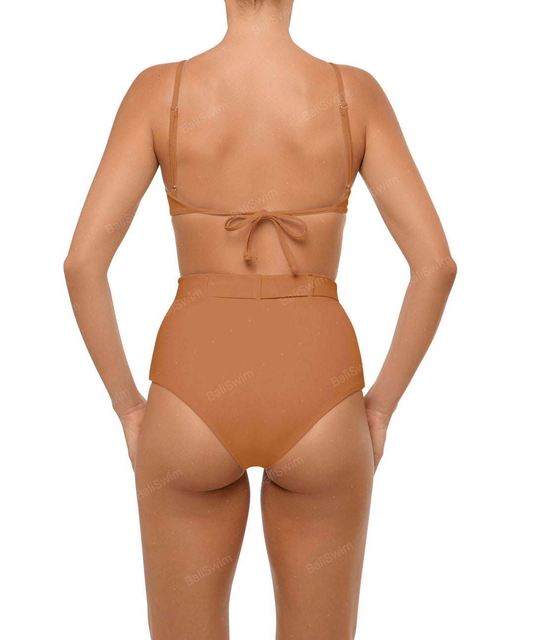 BSWS-B98 Belted High Rise Bikini Bottom