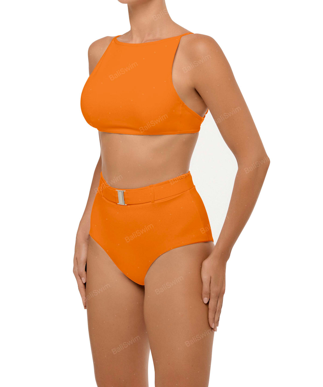 BSWS-B98 Belted High Rise Bikini Bottom