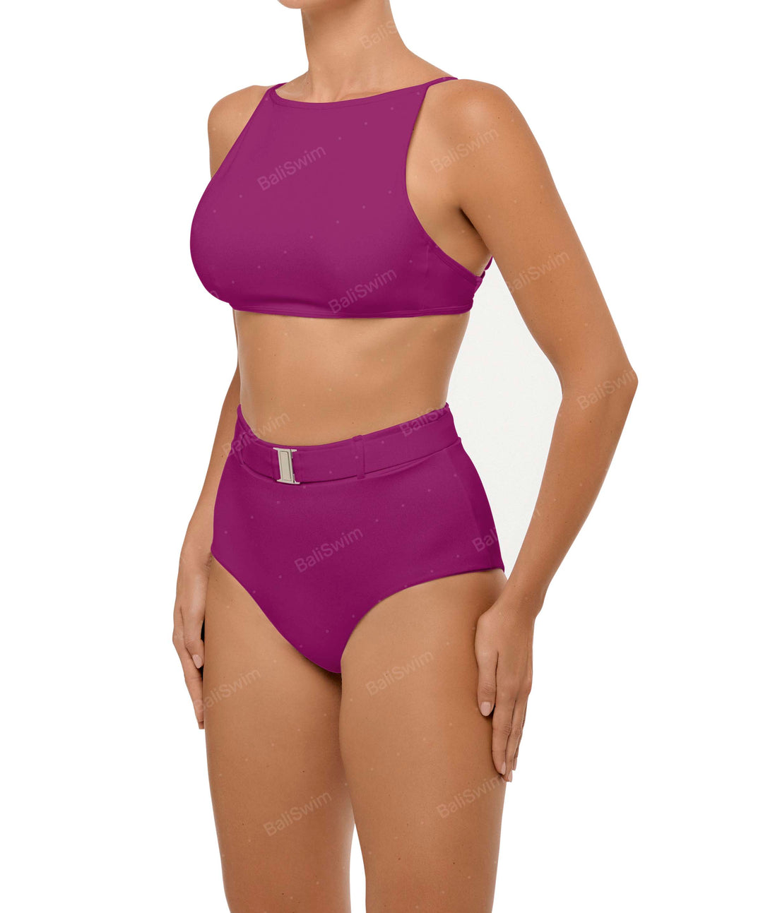 BSWS-B98 Belted High Rise Bikini Bottom