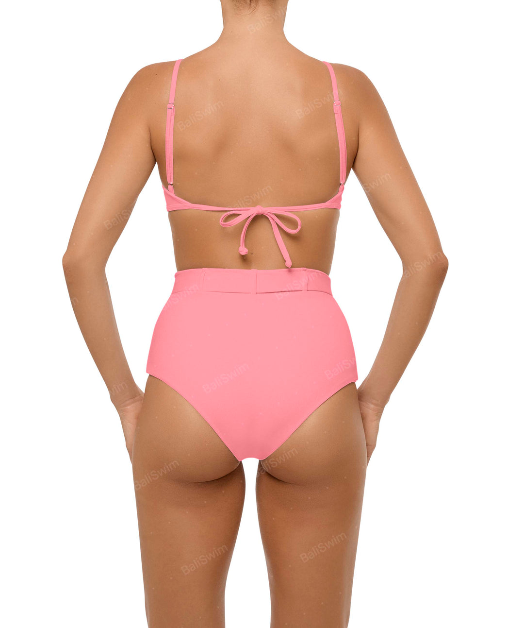 BSWS-B98 Belted High Rise Bikini Bottom