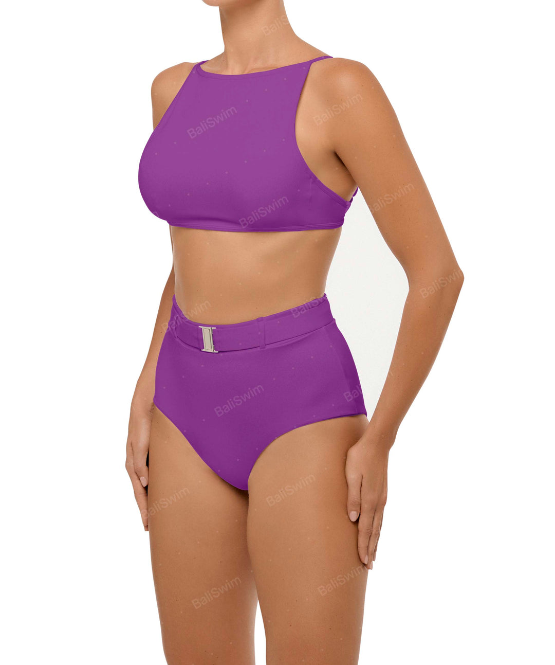 BSWS-B98 Belted High Rise Bikini Bottom